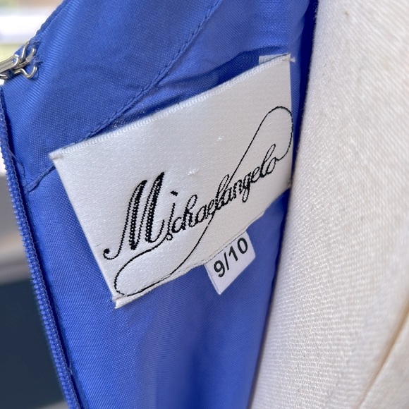 Michelangelo periwinkle beaded embellished evening gown/prom/wedding - Picture 13 of 13